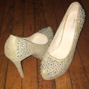 Gold Bling Heels
